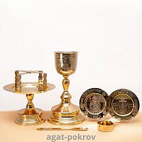 2.7.1812лп-К/7 Евхаристический набор в позолоте на 0,75л