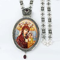 2.7.1145л-2/95лр Панагия латунная с цепью