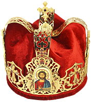 2.7.1059лп Венцы латунные с красными камнями в позолоте