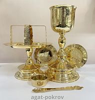 2.7.2044лп-К/7 Евхаристический набор на 1 л с мельхиоровой чашей