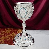 2.7.0894кл Потир комбинированный 1,0 л.  с литьевыми образами и со вставками