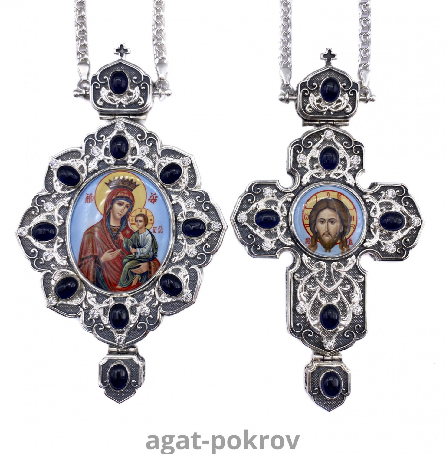 ( 2.7.1675лр-2/1л-К )( Панагия с цепью )( Юв. Сплав )