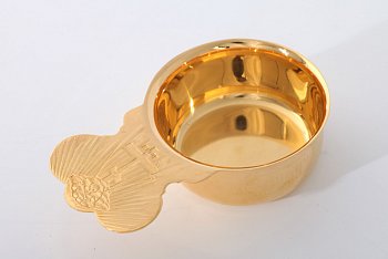 3220040 Ковш для теплоты латунь золочение