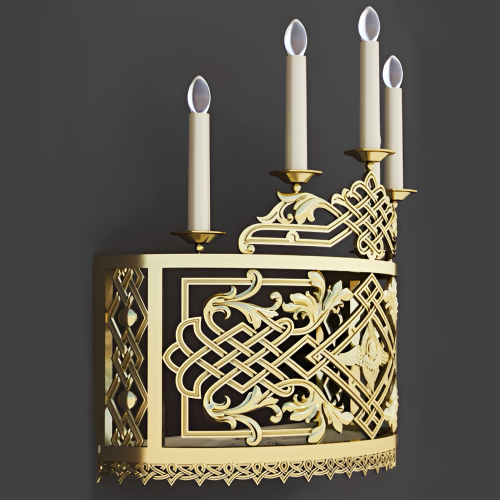 5.7.2977лм Бра церковное на 5 свечей фото 4