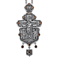 2.10.0092/1 Крест наперсный серебряный с цепью арт. 2.7.0201