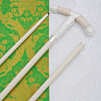 2.7.0918л Посох латунный в серебрении