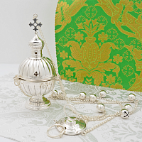 2.7.2997лр Кадило латунное с патинированием в серебрении