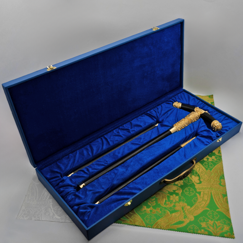 2.7.0918лп Посох латунный в позолоте фото 10