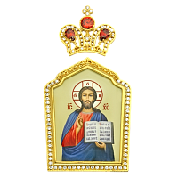 2.7.0388лпС Икона на митру из латуни в позолоте