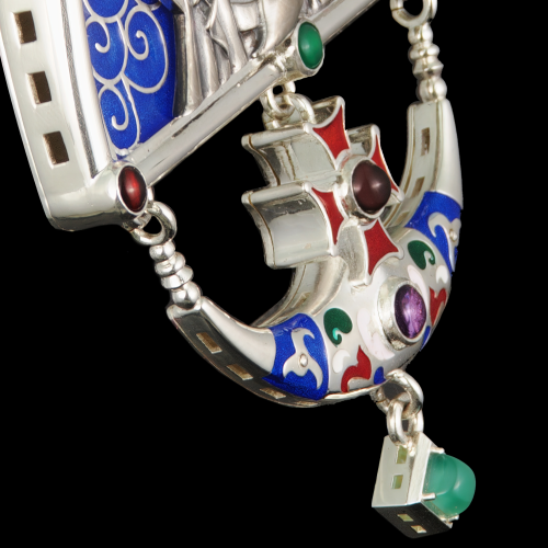 2.7.2270нрэ/148 Панагия с цепью (Серебро 925) фото 10