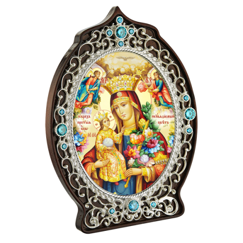 2.78.0975л И.н.латунная Пресвятая Богородица Неувядаемый Цвет