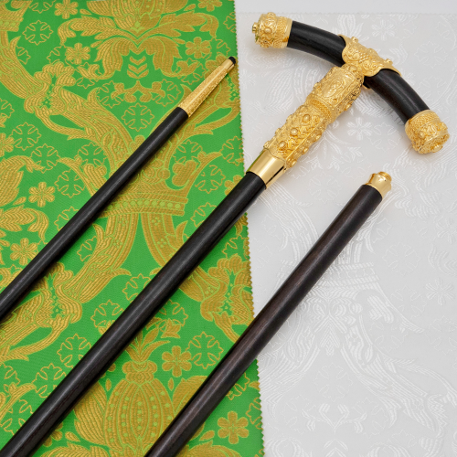 2.7.0918лп Посох латунный в позолоте