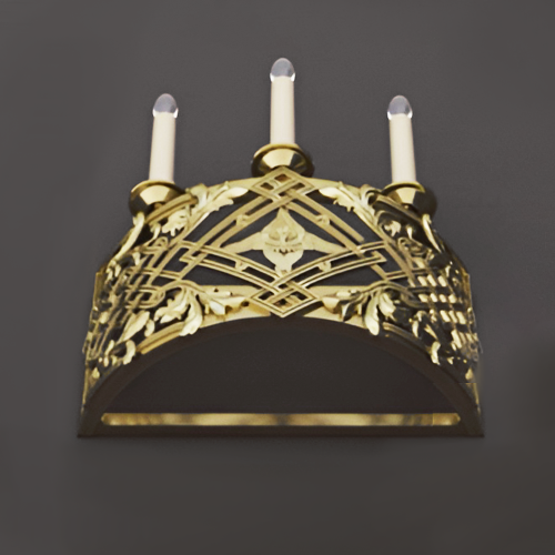 5.7.2976лм Бра церковное на 3 свечи фото 2