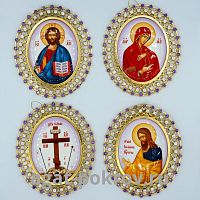 2.7.0095лп-К Набор икон на митру в позолоте