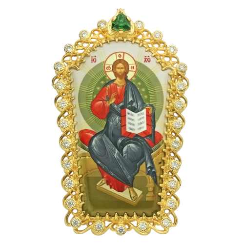 2.7.0134лп Накладка на митру латунная в позолоте
