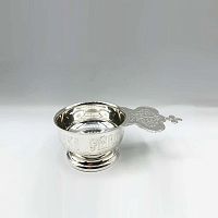 2.7.0110л Корец церковный латунный на ножке с травлением