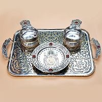 2.7.1607лфр-К Набор для запивки латунный со вставками с фрагментальной позолотой
