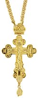 2.10.0188лп/1лп Крест латунный в позолоте с цепью арт.2.7.0201лп