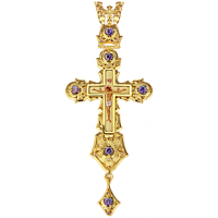 2.10.0001лп-2 Крест Наградной из латуни с принтом в позолоте