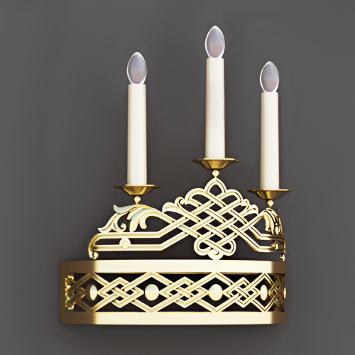 5.7.2974лм Бра церковное на 3 свечи фото 4