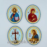 2.7.0443лп-К Набор икон на митру в позолоте