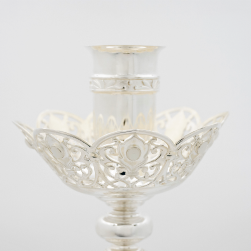 2.7.2653л Примикирий латунный с белыми камнями в серебрении фото 8