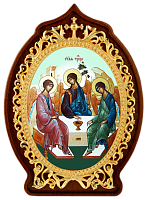 2.78.02112лж Икона настольная латунная -Святая Троица
