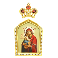 2.7.0388лпБ Икона на митру из латуни в позолоте