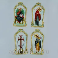 2.7.0654лп-К Набор икон на митру в позолоте со вставками