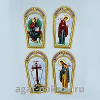 2.7.0135лп-К Набор икон на митру из латуни в позолоте