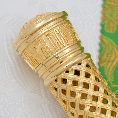 2.7.1928лп Посох латунный в позолоте фото 2