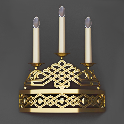 5.7.2974лм Бра церковное на 3 свечи