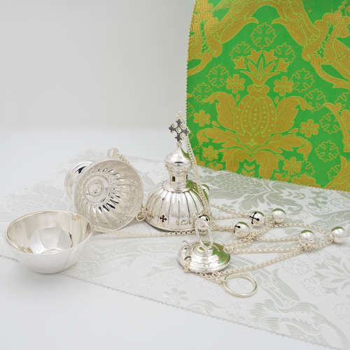 2.7.2997лр Кадило латунное с патинированием в серебрении фото 9