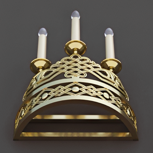 5.7.2974лм Бра церковное на 3 свечи фото 3