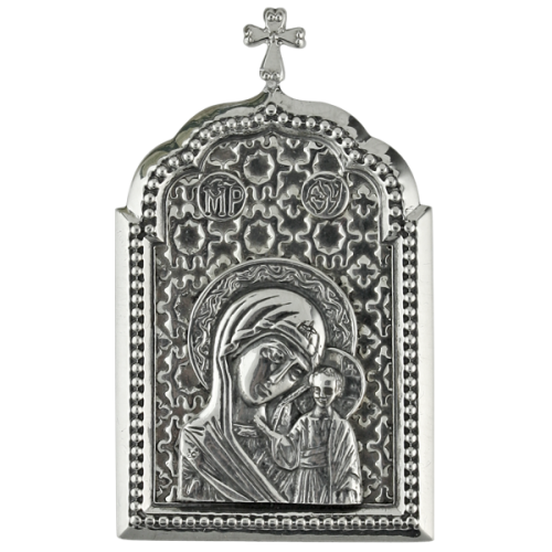 2.79.0037 Икона серебряная для автомобиля  Казанская Божия Матерь