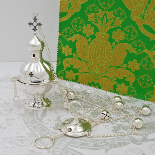 2.7.3021лр Кадило латунное с патинированием в серебрении