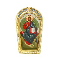 2.7.0135лпС Икона на митру из латуни в позолоте