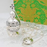 2.7.2961лр Кадило латунное с патинированием в серебрении