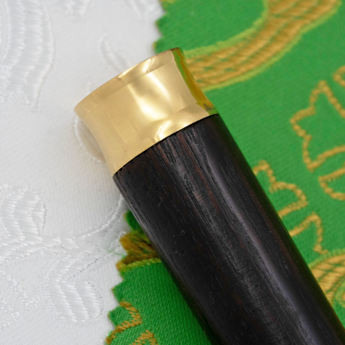 2.7.2800лрч Посох латунный с красными камнями и патинированием фото 3