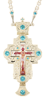 2.10.0232-1/52 Крест серебряный с финифтью и цепью арт.2.7.0252