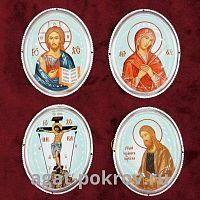 2.7.0817л-К Набор икон на митру в серебрении