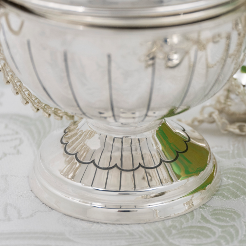 2.7.2997лр Кадило латунное с патинированием в серебрении фото 2