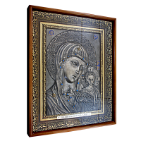 2.14.0084 Икона настенная серебряная - Божия МатерьКазанская.