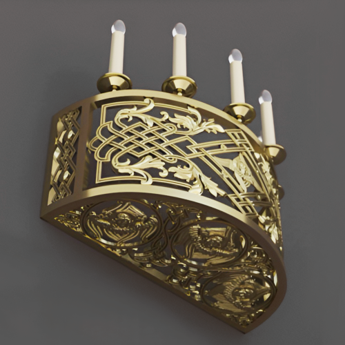 5.7.2972лм Бра церковное на 5 свечей фото 4