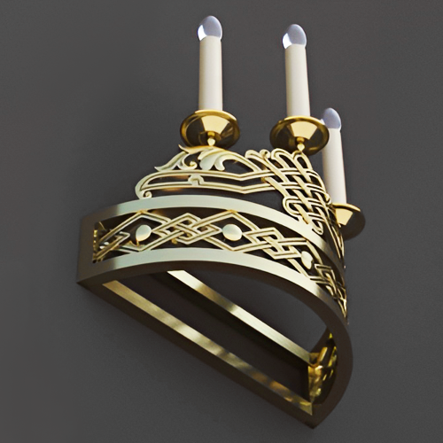 5.7.2974лм Бра церковное на 3 свечи фото 2