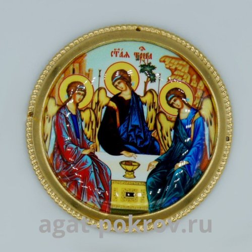 2.7.0810лп Икона на митру латунная в позолоте