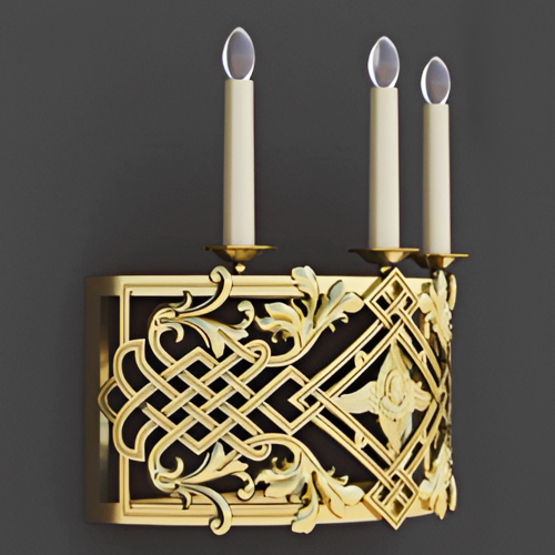 5.7.2976лм Бра церковное на 3 свечи фото 3