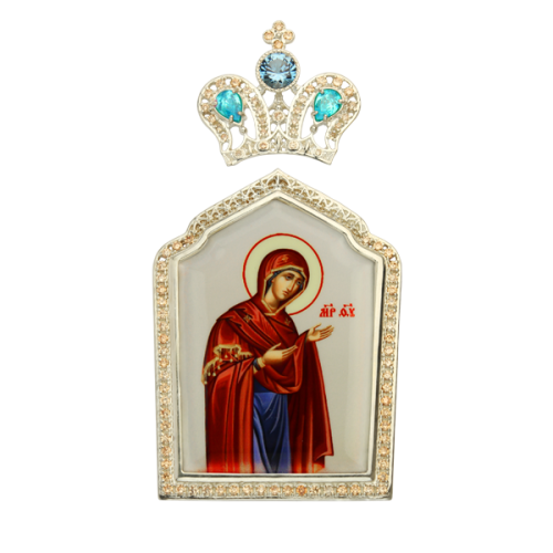 2.7.0388лБ Икона на митру Богородица