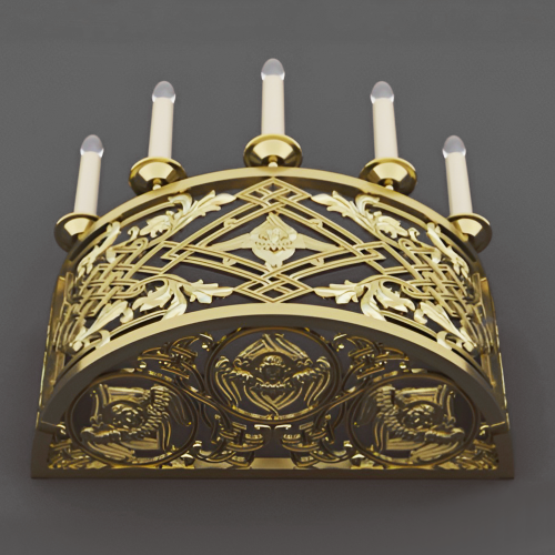 5.7.2972лм Бра церковное на 5 свечей фото 3