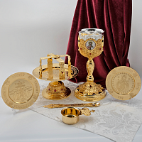 2.7.0893клп-18-К/7 Евхаристический набор комбинированный на 0,5 л в позолоте